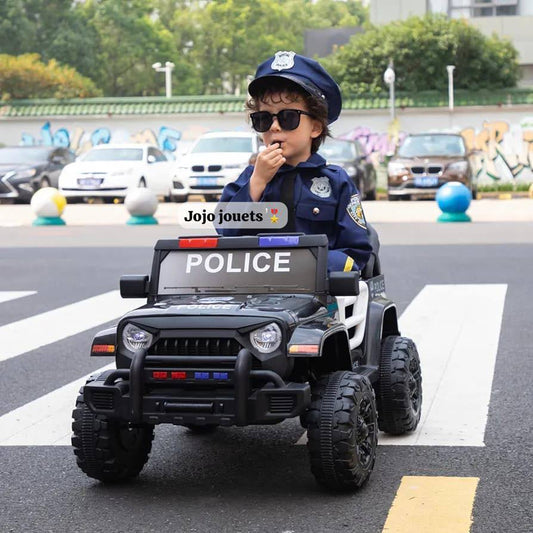 VOITURE JEEP POLICE 🔵🔴ELECTRIQUE 12V ⚡