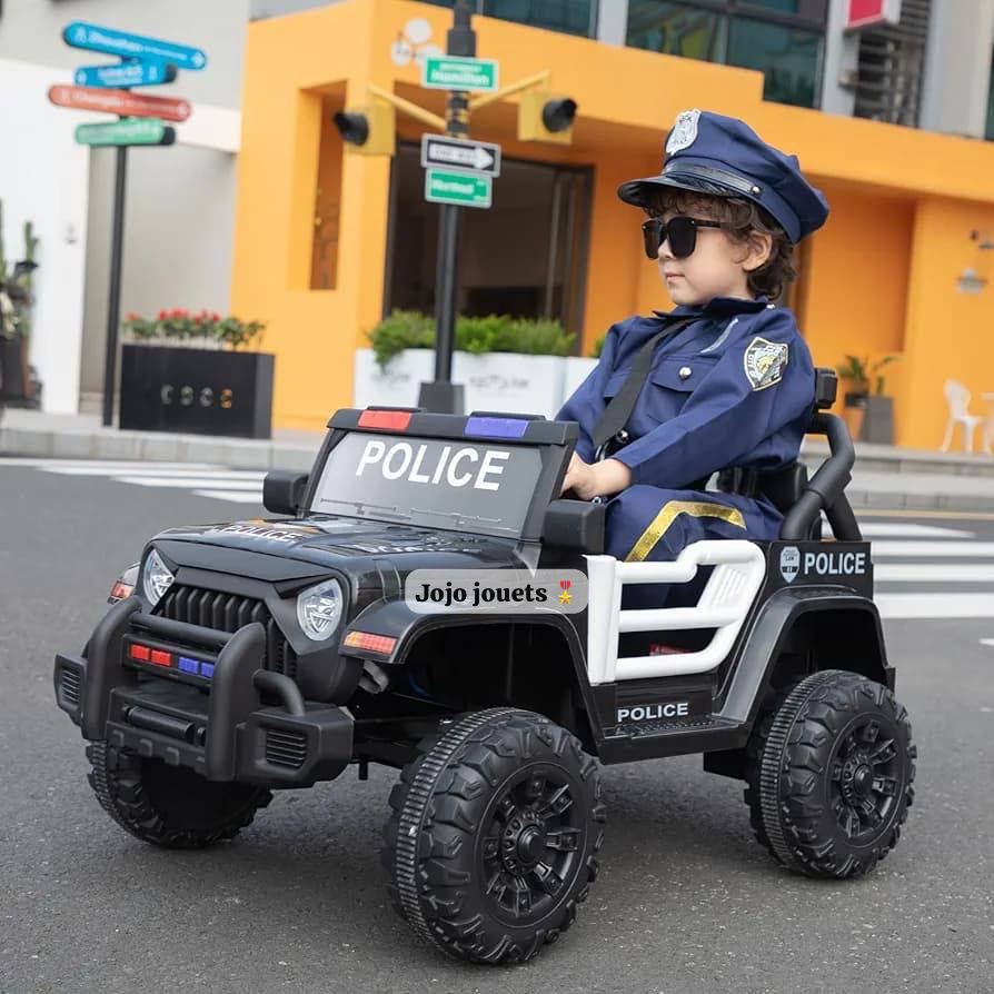 VOITURE JEEP POLICE 🔵🔴ELECTRIQUE 12V ⚡